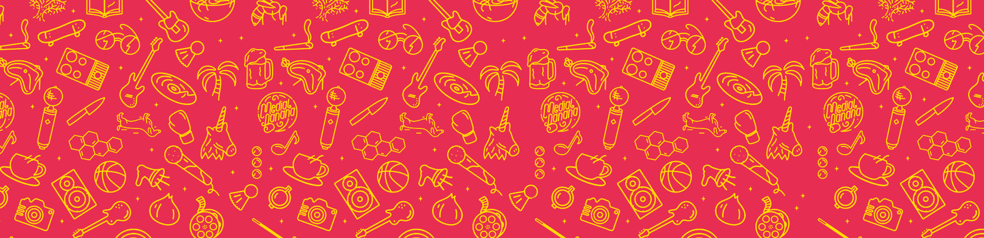 Medial Banana red background